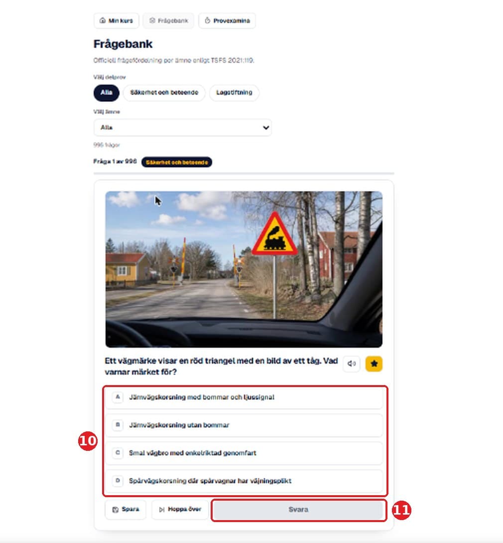 Svara på en fråga